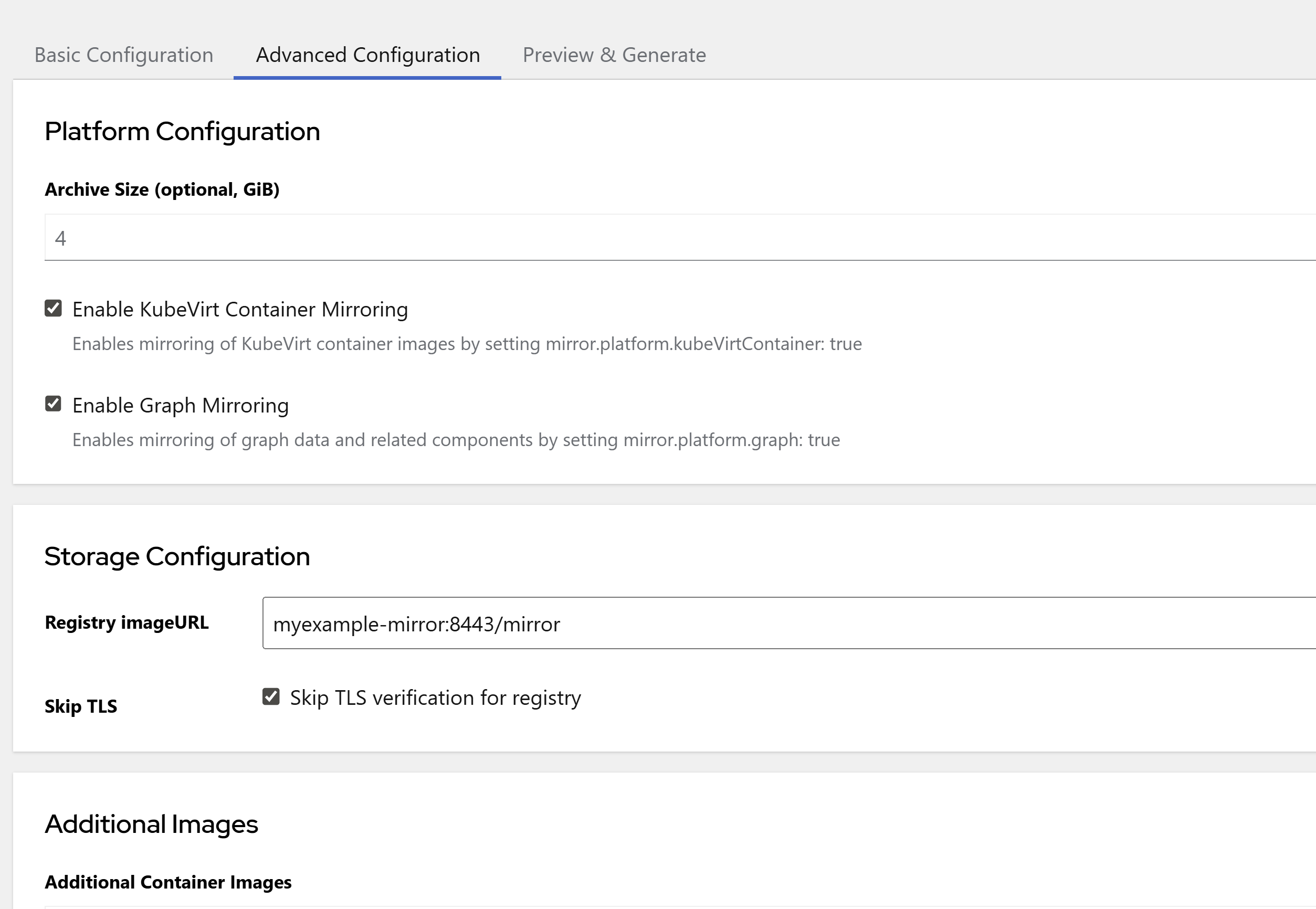 Storage Configuration